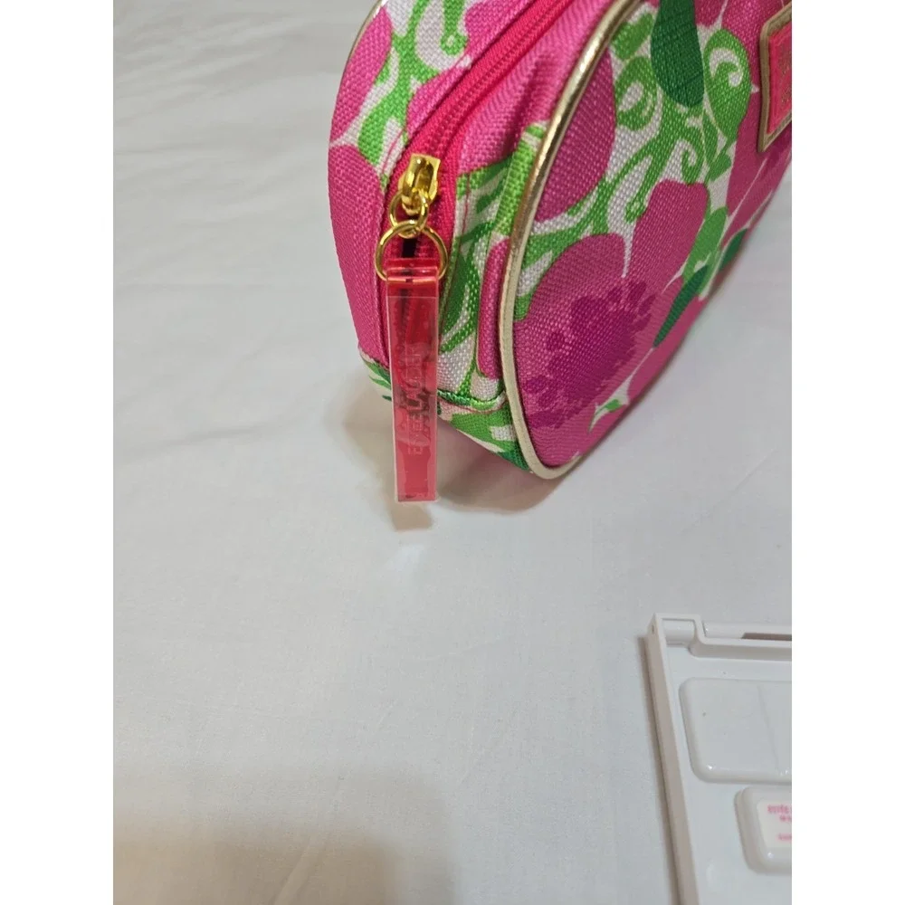 Lilly Pulitzer Estee Lauder Makeup Cosmetic Bag Case Make Up Pouch Zip Pink NEW